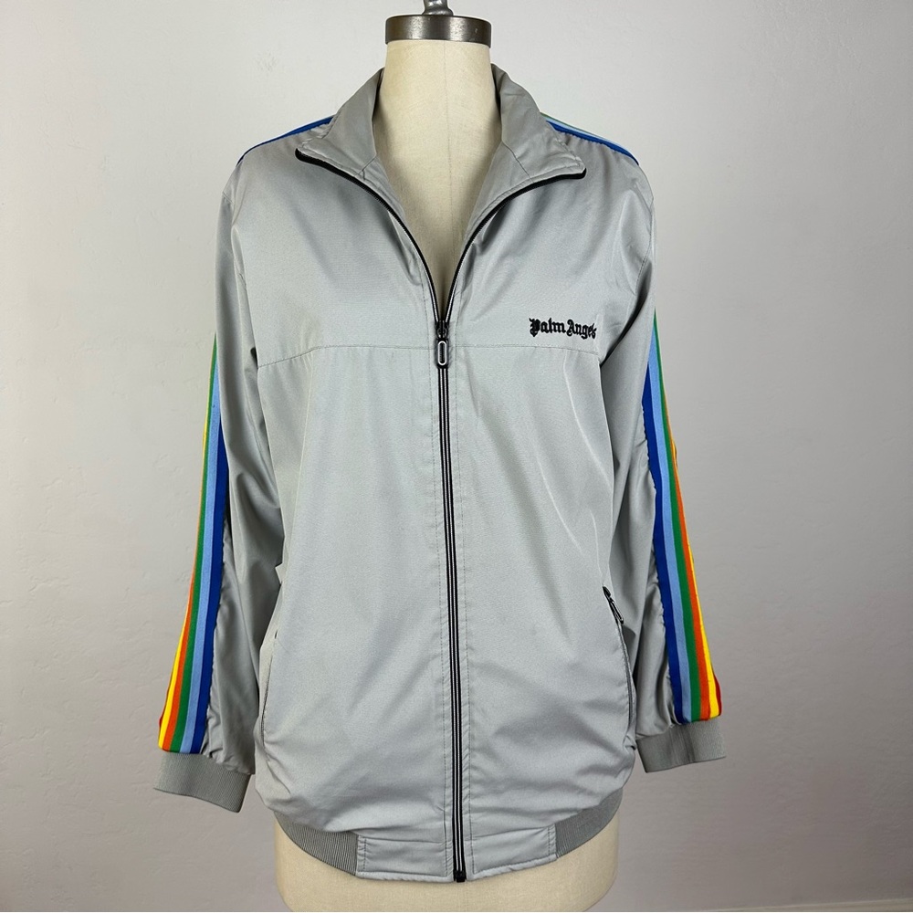 Palm Angels Luxury Striped Track Jacket